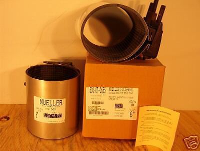 Mueller full-seal stainless steel pipe repair clamp 6&#034; for sale