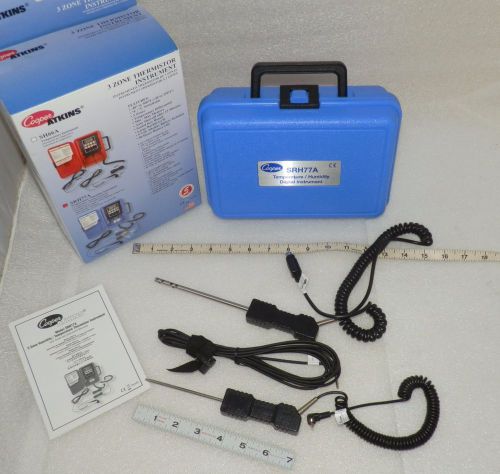 3 zone thermistor instrument cooper atkins srh77a temp &amp; humidity  (( k9 )) for sale
