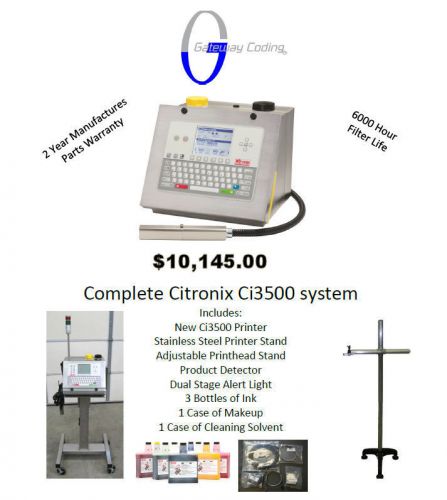 Citronix Ci3500 Printer System  &#034;Brand New&#034; Replace your Videojet Printer