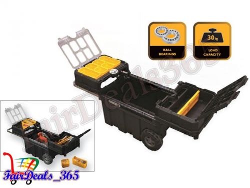 Jcb portable tool trolley 2removable side bins large diameter load capacity:30kg for sale