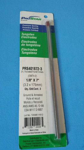 PROSTAR PRAXAIR TUNGSTEN ELECTRODES,1/8 inch x 7 inch,PRS401872-3