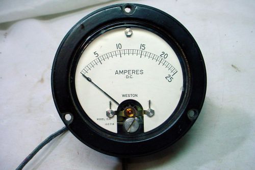 Weston 0-25 Amps DC Analog Panel Meter