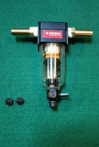 Husky air water separator with brass barbed 3/8&#034; fittings