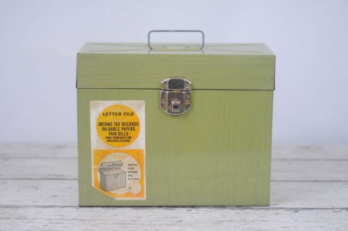 Vintage File-Away Letter File Box Household Filing Box Metal File Box