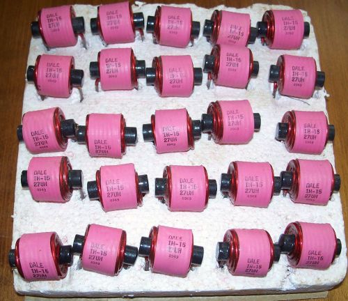Lot of (25) NOS DALE IH-15 27UH High Current Fixed Inductors