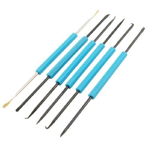 Amico 6 Pcs Hex Grip Solder Assist Fork + Reamer + Chip Hold + Brush + Needle +