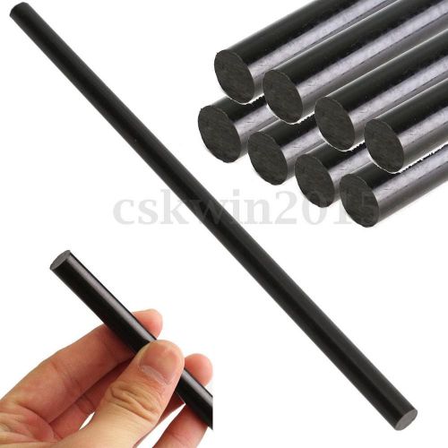 1Pc 10mm x 250mm Black Nylon Round Rod Polyamide PA Plastic Stick Stock Stick