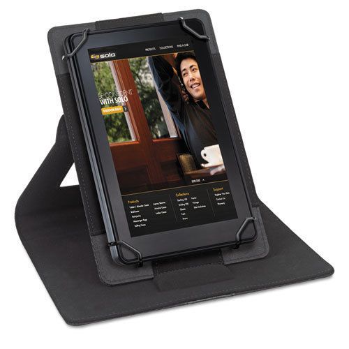 SOLO Storm Universal Fit Tablet/eReader Case, Polyester Fabric, Black/Gray