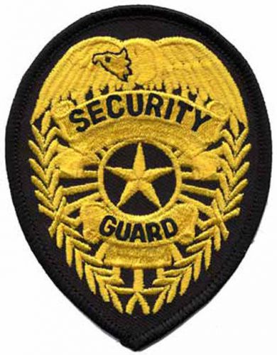 Security Guard Patch (Gold on Black) Item #E427