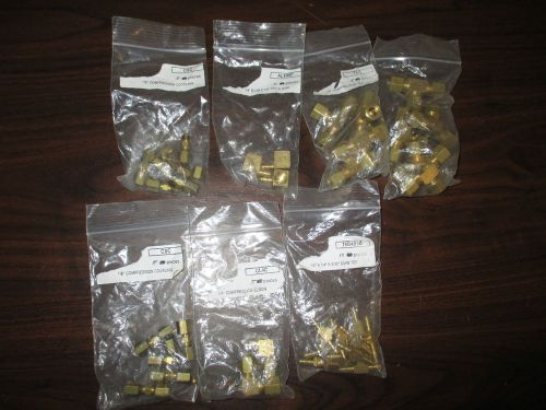 NOS brass compression elbows couplings brass fittings Johnson Controls Pneumatic