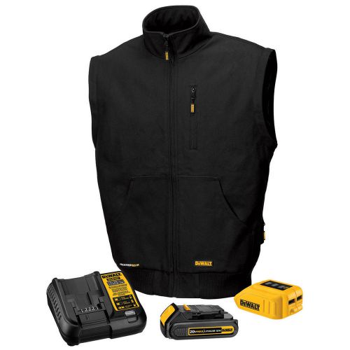 Dewalt dchj065 20-volt black heated jacket w/battery and removeable sleeves for sale