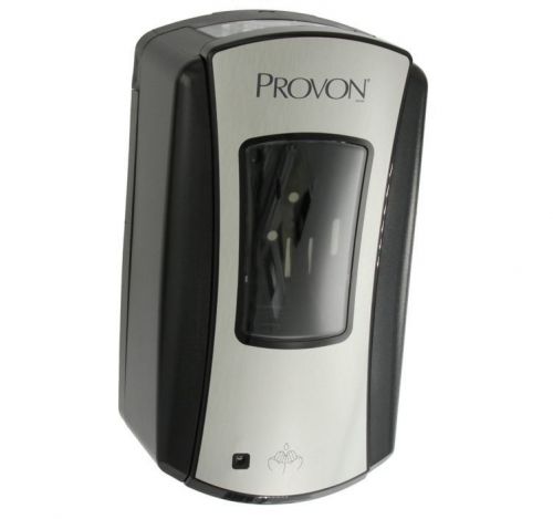 PROVON 1972-01 LTX-12 Brushed Dispenser, 1200mL Capacity, Chrome/Black New