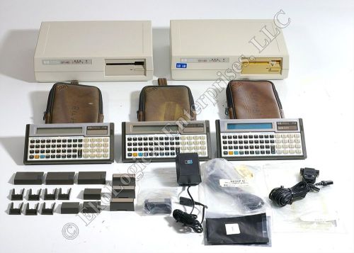 Rare hp-71b (3) computer/calculator lot abacus 1989 survey loop (2) 9114b+hp-il+ for sale