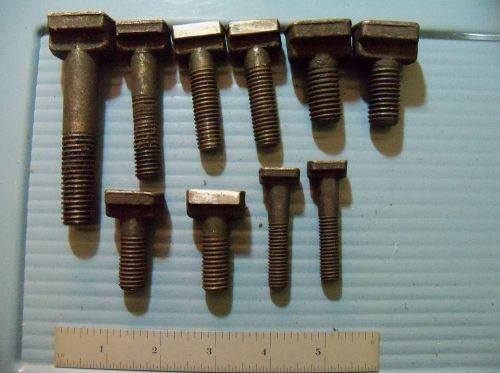 (10) Machinist Mill T Slot Bolts Armstrong &amp; others 3/8 1/2 5/8