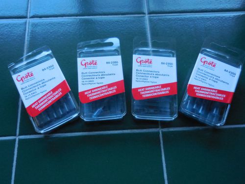 4 NEW GROTE 84-2350 HEAT SHRINKABLE BUTT CONNECTORS 16-14 AWG 15 PACK