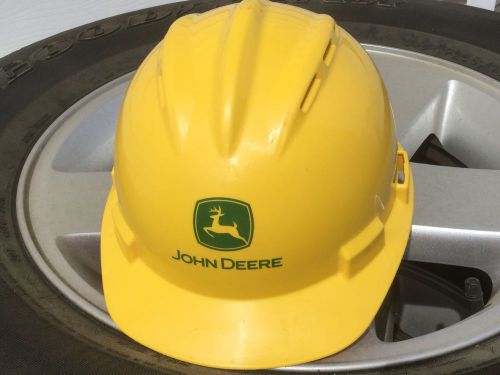 JOHN DEERE SAFETY HELMET Construction Hard Hat Yellow Easy Adjustment Knob