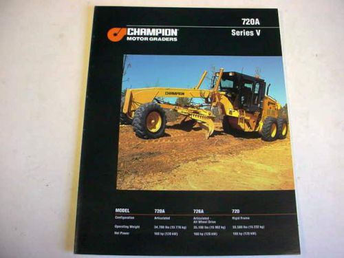 Champion 720A Series V Motor Graders Color Literature                         b2