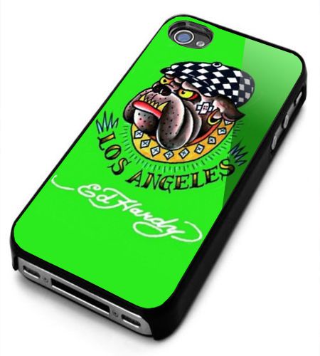 Ed Hardy Los Angels Dog Case Cover Smartphone iPhone 4,5,6 Samsung Galaxy