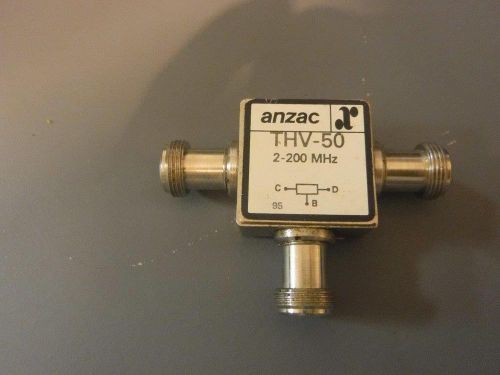 Anzac THV-50 2 Way, 2-200 MHz Power Divider N-Type Connector