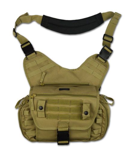 Tan Lightning X MedSling Tactical Messenger-Style Shoulder Sling Pack Bag