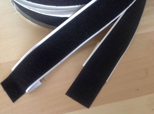 1-1/2&#034; x 12 FT SELF ADHESIVE STICKY BACK TAPE-BLACK HOOK/LOOP-COMMERCIAL GRADE