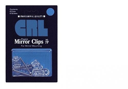 CRL 1/4&#034;Clear Standard Plastic Mirror Clip For Display- 6 Pack