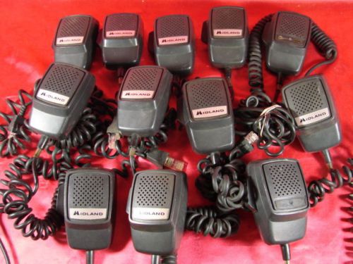 Lot 12 Midland Radio Mic Microphones Model 70-2328 AS IS Parts