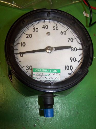 Ashcroft 8603 combo Vacuum / Pressure Gauge in Flush Mount 100psi 30 inches vac