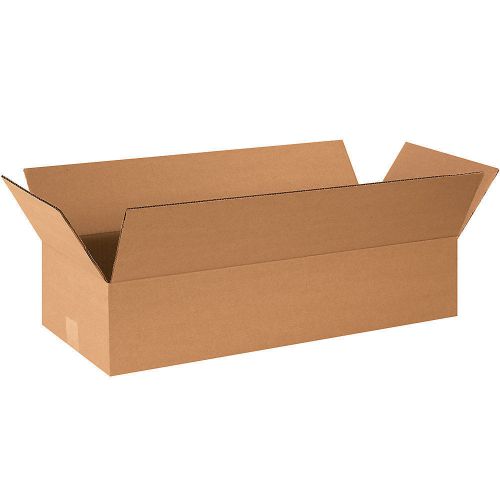 Corrugated cardboard flat shipping storage boxes 24&#034; x 10&#034; x 4&#034; (bundle of 25) for sale