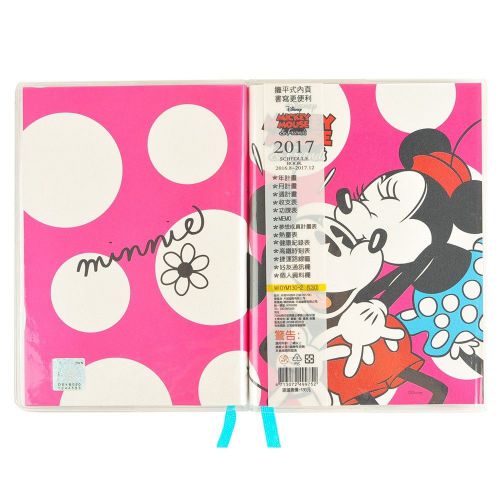 2017 Mickey Minnie Schedule Book Pocket Weekly Planner Agenda A6 Pink Disney B