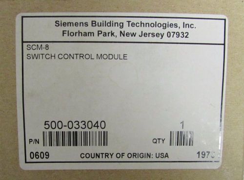 SIEMENS PYROTRONICS SCM 8 Switch Control Module 500 033040 Fire Alarm Security