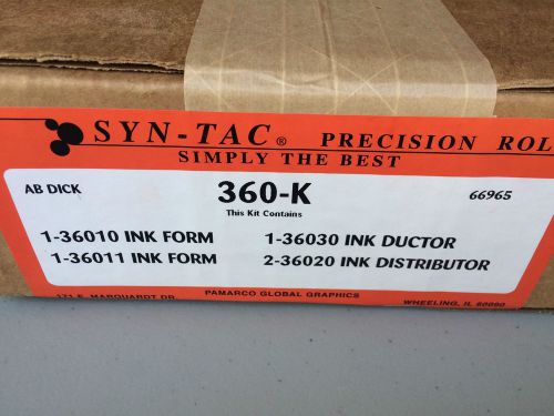 AB DICK 360 Soft Roller Kit 360-K SYNTAC 2 ink forms 2 Ink Dist 1 Ink Ductor