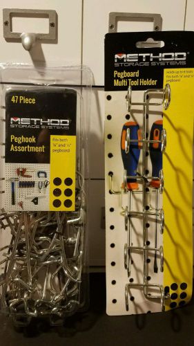 48pc pegboard hook assortment kit storage tools hanger screwdriver new for sale