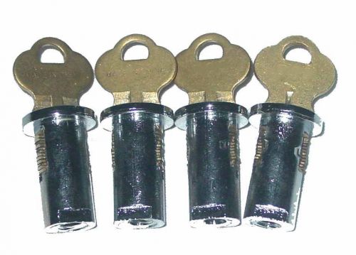 New oak and northwestern gumball vending machine locks - set of 4 -keyed alike for sale
