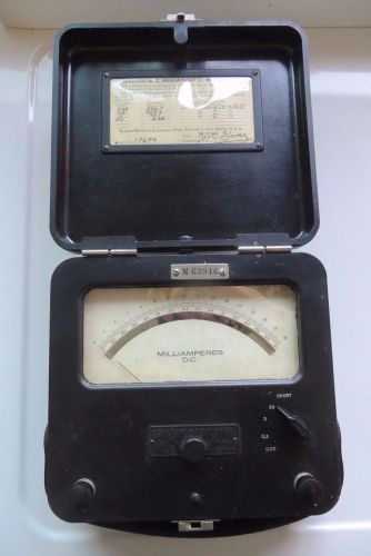 weston d.c.milliammeter meter,Milliamperes D.C.Model 622 ,serial n.17646 works