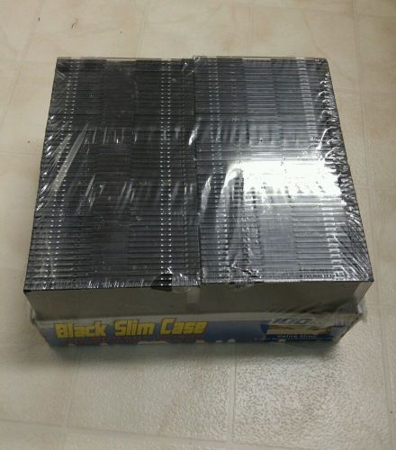 100 Value Disc Slim Jewel CD DVD Cases - Black - Brand New &amp; Sealed