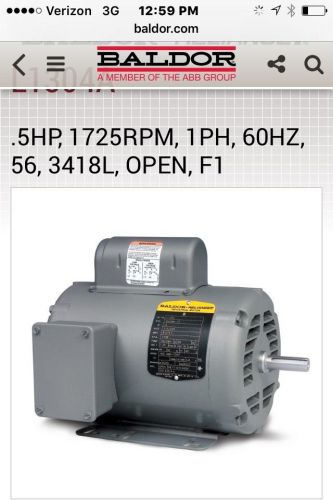 L1304A Motor, 1/2 HP, 1725 RPM, 115/230V, 56, ODP