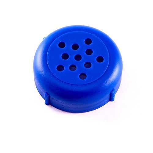 Cheese Shaker Tops-Plastic-Rust &amp; Dent Free Forever Lids (12 Count) Blue 250B