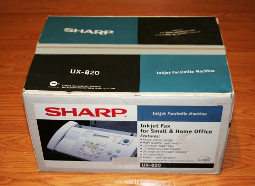 Sharp UX-B20 InkJet Facsimile Fax Machine New In Box!