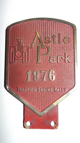1976 ASTLE PARK Traction Engine Rally Steam Traction Engine PLAQUE
