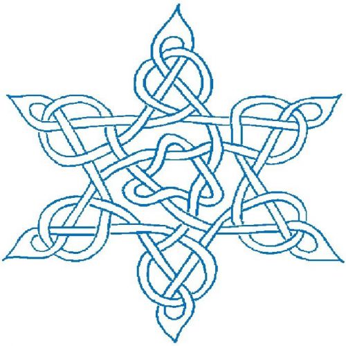 30 Custom Blue Celtic Star of David Personalized Address Labels