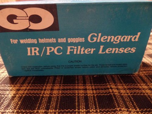 Vintage glengard ir/pc welding helmet &amp; goggles lens box of 12 shade 9 for sale