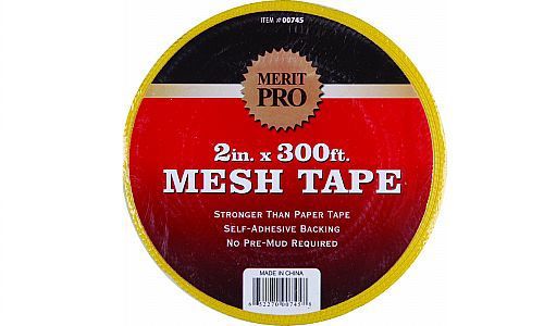 2&#034; x 300&#039; yellow self adhesive mesh tape- merit pro- 24 rolls of tape $130.00 for sale