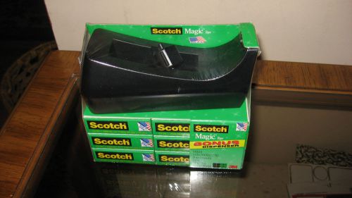 Scotch C40 Tape Deluxe Dispenser 1 &#034; Core with 6 rolls of 3/4&#034; Magic Tape - NEW