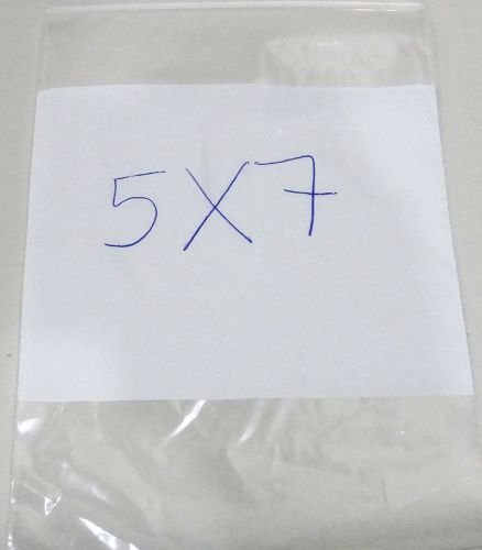 5 X 7 reclosable zip lock bags per 1000