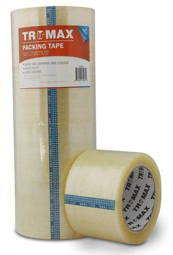 Tromax 4-rolls (Clear) Packing Tape 3&#034;x110 Yards - Bopp Material - Strong Car...