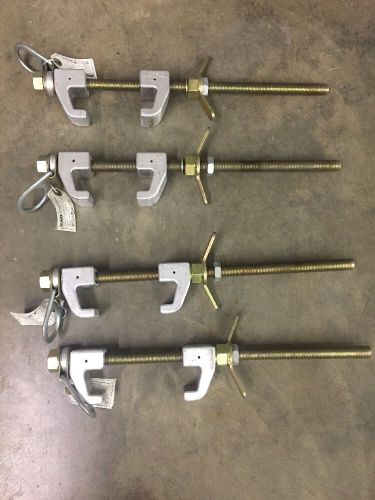 4 used reliance 14500 lb skyline beam clamp 3093 anchor for sale