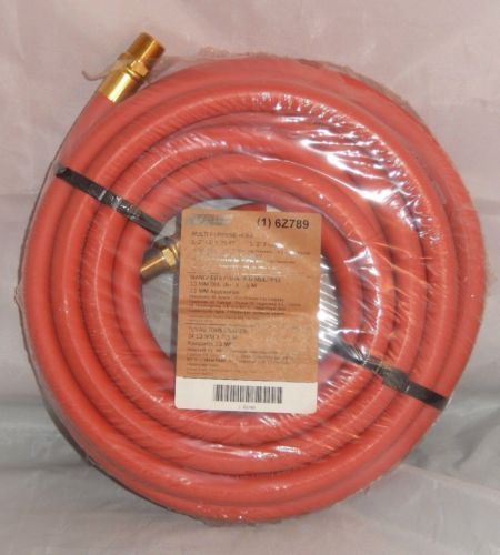 Brand new - speedaire 6z789 multi-purpose 25&#039; hose w/ 1/2&#034; fittings air &amp; water for sale