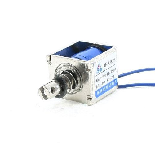 uxcell DC 24V 350mA Push Pull Type Open Frame Solenoid Electromagnet 10mm 20N