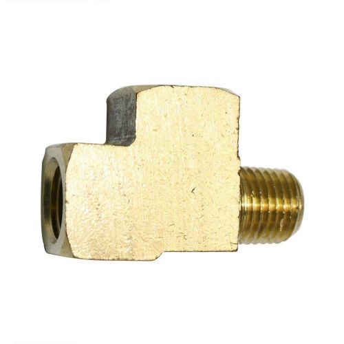 (5) solid brass street pipe tee 1/4&#039; npt male female air fuel water 5 pk fst44rt for sale